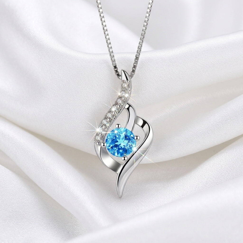 Dovionne Blue Essence Necklace - Elegance inspired by the essence of the ocean - MOTHER’S DAY PROMOTION