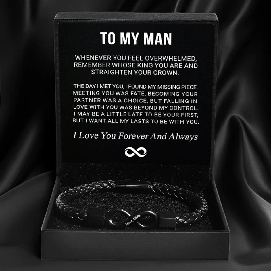 "To My Man" – Dovionne Infinity Bracelet – The gift he’ll remember forever – ENDS TODAY